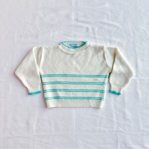 Vintage 1960s/1970s Striped Sweater 🩵 by The Broadway England; Size 6-9 Months